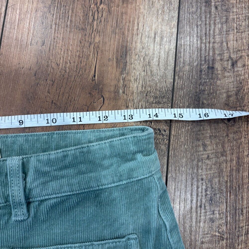 Faherty Stretch Terry Cord Patch Pocket Pant Women 27 Sea Moss Green Wide Leg - Picture 7 of 10